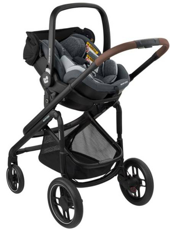 Maxi-Cosi Plaza + Wózek Głęboko-Spacerowy 2w1 Essential Graphite 