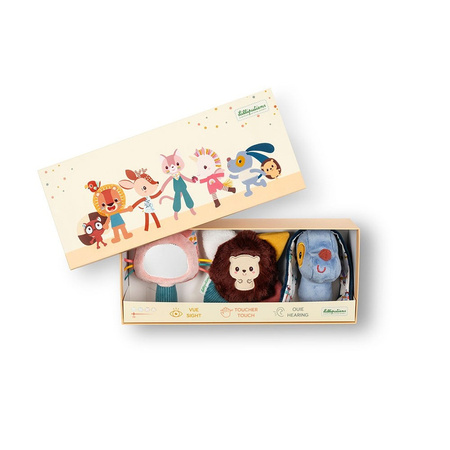 Lilliputiens Zestaw rozwijający zmysły multisensoryczny Piesek Jules 0 m+