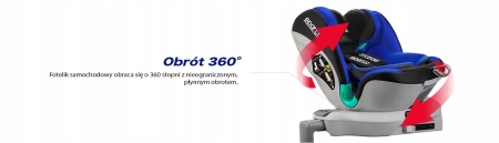 Sparco SK6000i Fotelik Samochodowy Obrotowy 360 i-size 9-25kg Szary