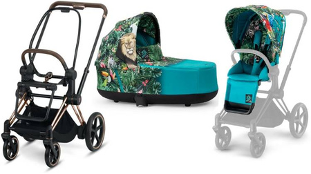 Cybex e-Priam 4.0 Wózek Głęboko-Spacerowy Rama + Tapicerka + Gondola 2w1 We The Best Dj Khaled