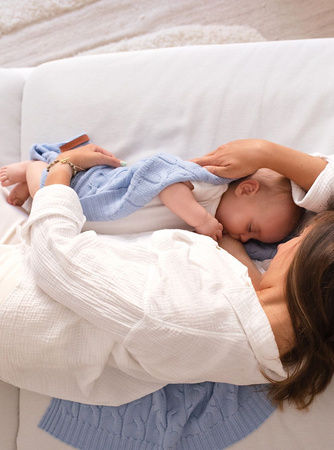 Puuki Yarnami Arendelle Kocyk z Wełny Merino - Błękitny