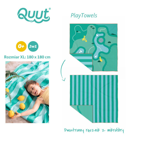 QUUT Dwustronny ręcznik plażowy PlayTowels XL (180 x 180cm) Safari
