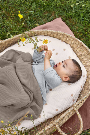 Lassig Muślinowa pieluszka otulacz z biobawełny Zestaw 3 szt. 85x85cm Little Mateys royal blue