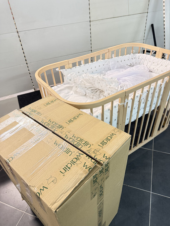 [OUTLET] Waldin Łóżeczko Dziecięce 7w1 z Materacem Natural