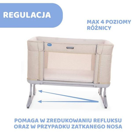 Chicco Next2Me Forever Łóżeczko Dostawne 3w1 do 22kg Moon Grey