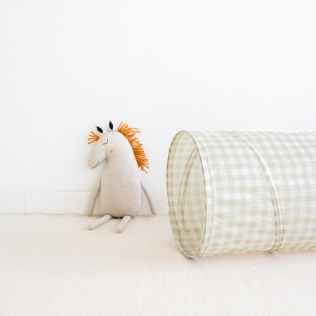 3 Sprouts Tunel Do Zabawy Gingham Beige