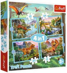 Trefl Wyjątkowe Dinozaury Puzzle 4w1