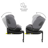Kinderkraft Zestaw 3w1 Endura Safe Modular System Fotelik Samochodowy 0-36 kg Szary