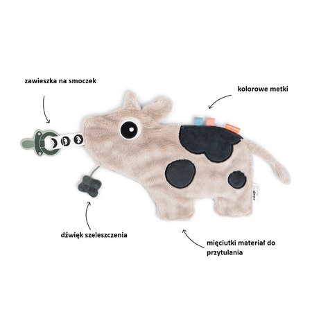 Done by Deer Kocyk Przytulanka Dla Niemowlaka Krówka Dotti Sand