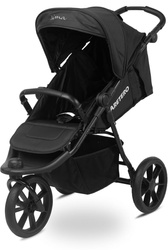 Caretero Lima - spacerowy wózek trójkołowy terenowy Black