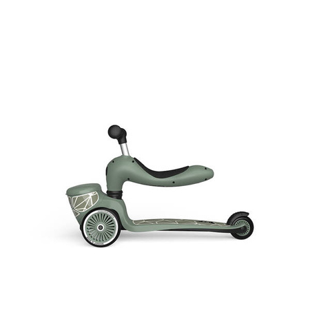 Scootandride Highwaykick 1 Lifestyle 2w1 Jeżdzik i Hulajnoga Trójkołowa z Zamykanym Schowkiem 1-5 lat Green Lines