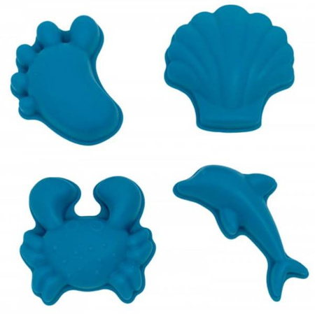 Funkit World Scrunch Silikonowe Foremki Do Piasku 4 szt. Petrol