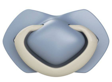 Canpol Babies Smoczek Silikonowy Symetryczny Pure Color  6-18m 2szt. 22/656_blu Blue