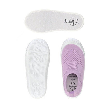 Lassig Ultrawygodne elastyczne trampki dziecięce z antypoślizgową podeszwą Splash & Fun lilac, rozm. 22