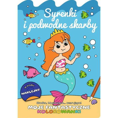Trefl Książeczka Edukacyjna B5 Syrenki i Podwodne Skarby Naklejki