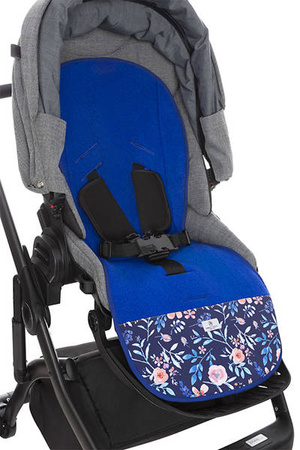 Simple Wool Wkładka Termoaktywna Antypotowa  Do Wózka Niebieskie Piwonie