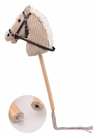 Holly Hobby Horse koń LUX na kiju dźwięk 80cmTaupe