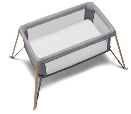 Kinderkraft Movi Łóżeczko Turystyczne   Grey&Wooden