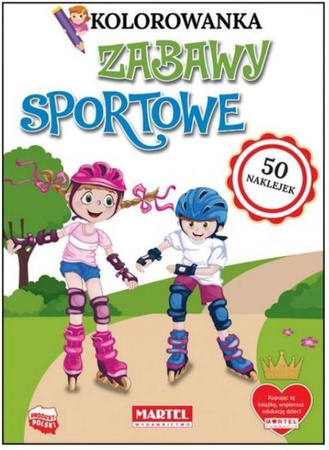 Kolorowanka Zabawy Sportowe z Naklejkami