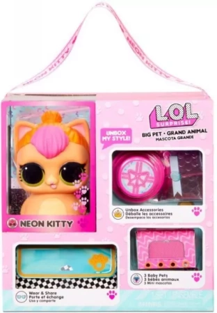 MGA LOL Big Pets Neon Kitty Duże Zwierzaki z Akcesoriami 