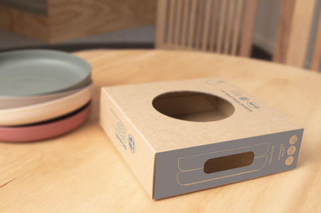 Dantoy TINY BIObased Talerz dla dziecka 2szt Mokka/Olive