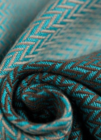 LennyLamb Moja Pierwsza Chusta Do Noszenia Dzieci Tkana Splotem Jodełkowym Mała Jodełka Rozmiar M 4,6m 100% Bawełna Baby Mint