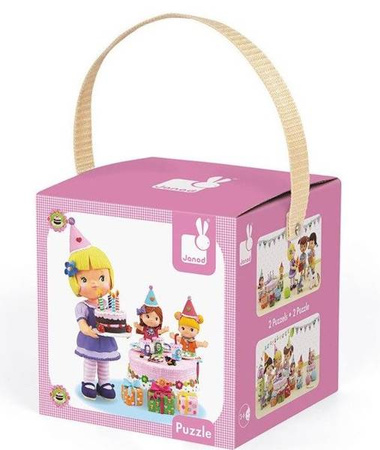 Janod Puzzle 2w1 Julia Świętuje Urodziny J02768