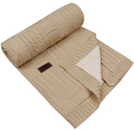 Kocyk z Podszyciem Futerkowym PLE-76 Beżowy