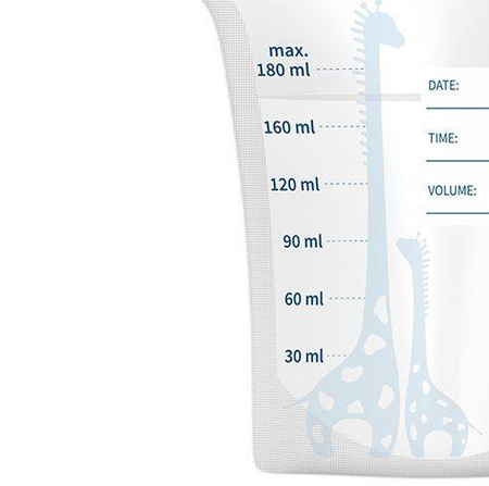 BabyOno Woreczki Do Przechowywania Pokarmu 180ml 1084