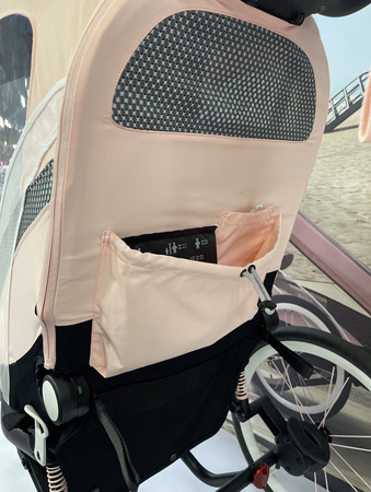 [OUTLET] Cybex Zeno Siedzisko Przyczepki Do Biegania Do Roweru Cybex Sports  Silver Pink