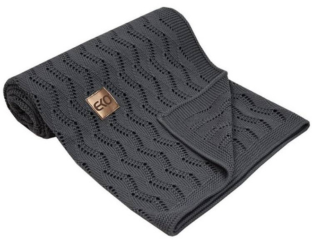 Kocyk Dzianinowy Bambusowy PLE-77  Grafit