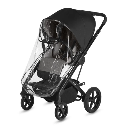 Cybex Balios S Lux Wózek Głęboko-Spacerowy + Cloud G I-Size Fotelik Samochodowy 0-13kg + Osłony Przeciwdeszczowe + Adaptery Lava Grey