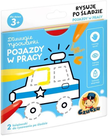 CzuCzu Dluuugie rysowanki. Pojazdy w pracy. Rys. po śladzie 3+