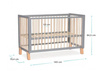 [OUTLET]  Kinderkraft Lunky XL Łóżeczko Drewniane Barierka Grey