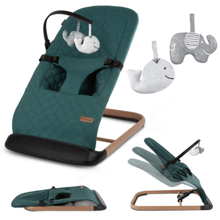 Kidwell Laro Leżaczek Bujaczek Green/Wooden