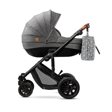Kinderkraft Prime Wózek Głęboko-Spacerowy 3w1 + Mommy Bag Grey