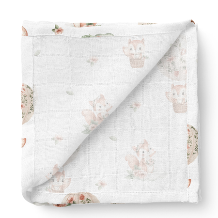 Bocioland Pieluszka Bambusowa 75x75cm Wiewiórki