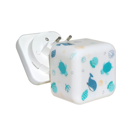 Cloud B Cube B Przenośna Lampka Nocna – Świecąca Kostka - Ocean