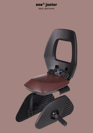 Bobike Junior One Fotelik Rowerowy Na Bagażnik Black / Dark Brown