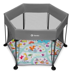 Lionelo Roel Plus - kojec dla dzieci Grey Multicolor