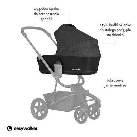 Easywalker Harvey 2 Gondola do wózka (zawiera osłonkę przeciwdeszczową)   Night Black