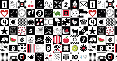 Bocioland Składana Mata Kontrastowa 150x200cm BL121 Plaster Miodu