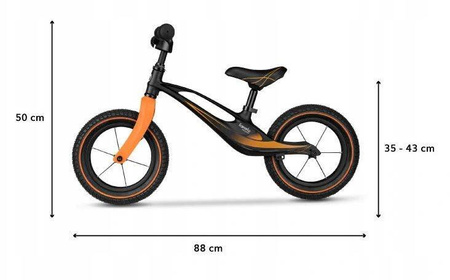 Lionelo Rowerek Biegowy Bart Air  SPORTY BLACK