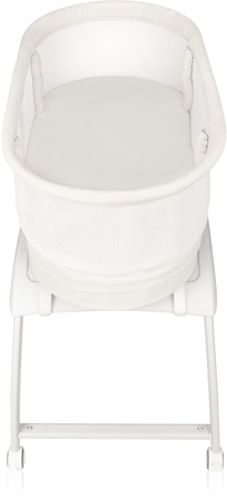 Lionelo Coral - łóżeczko, kołyska 2w1 z funkcją wagi | White