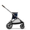 Cybex Gazelle S Wózek Bliźniaczy Rok po Roku + Cybex Aton M I-Size & SensorSafe 0-13 kg RWF + Adaptery  Navy Blue rama Taupe
