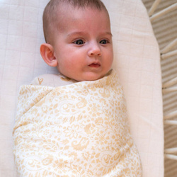 Lodger Wielofunkcyjne muślinowe otulacze Zestaw 2 szt. 120 x 120 cm Flower Tribe Cloud Dancer