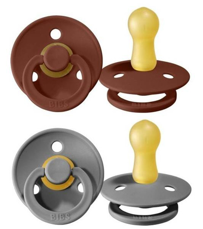 Bibs Smoczek Uspokajający Kauczukowy r. S 2-Pack  RUST&SMOKE