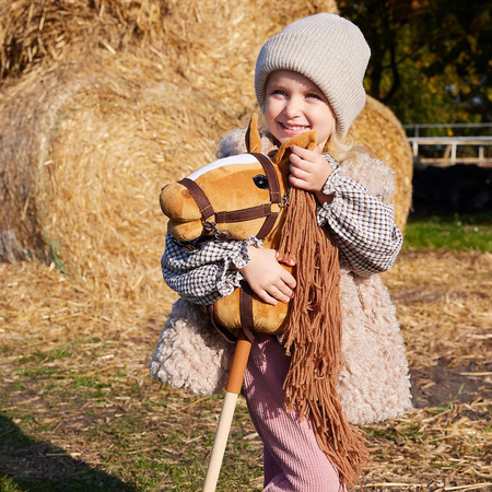 Hoppihorse Koń na Kiju Hobby Horse A3 Jasny Beż 66 cm