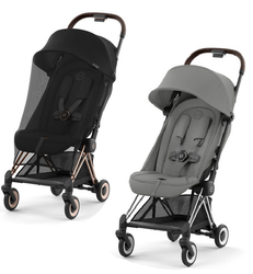 Cybex Coya Wózek Spacerowy Rama Chrome Mirage Grey + Cybex Coya Moskitiera Black