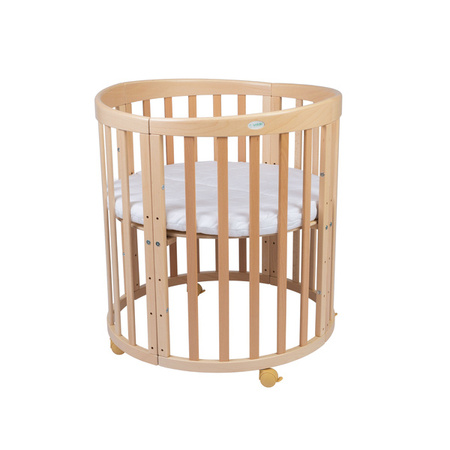 [OUTLET] Waldin Łóżeczko Dziecięce Owalne 7w1 z Materacem Natural